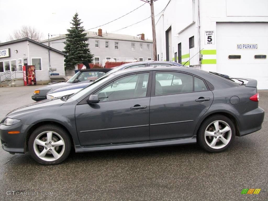 2005 MAZDA6 i Sport Hatchback - Steel Gray Metallic / Gray photo #2