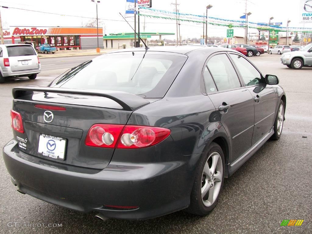 2005 MAZDA6 i Sport Hatchback - Steel Gray Metallic / Gray photo #6