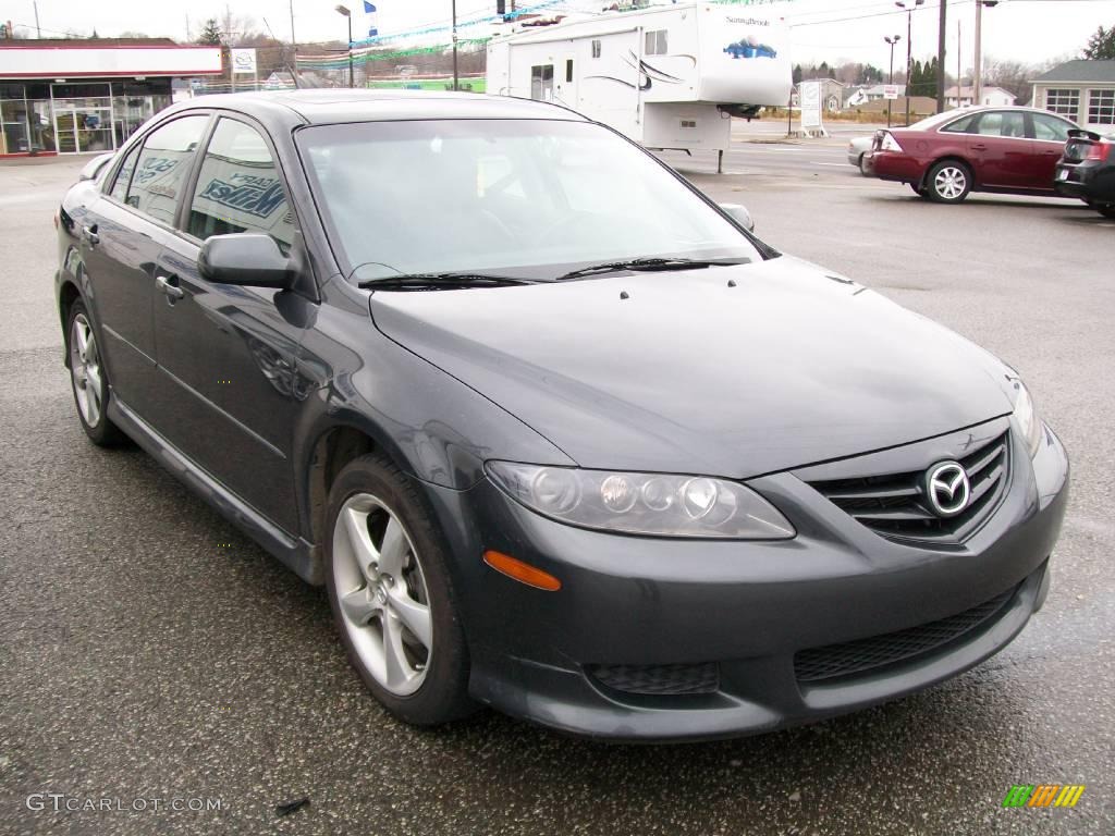 2005 MAZDA6 i Sport Hatchback - Steel Gray Metallic / Gray photo #7