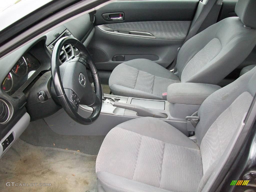 2005 MAZDA6 i Sport Hatchback - Steel Gray Metallic / Gray photo #12