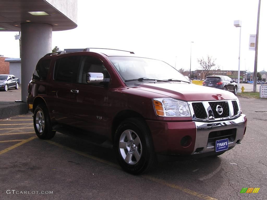 2007 Armada SE 4x4 - Red Brawn / Sand photo #3