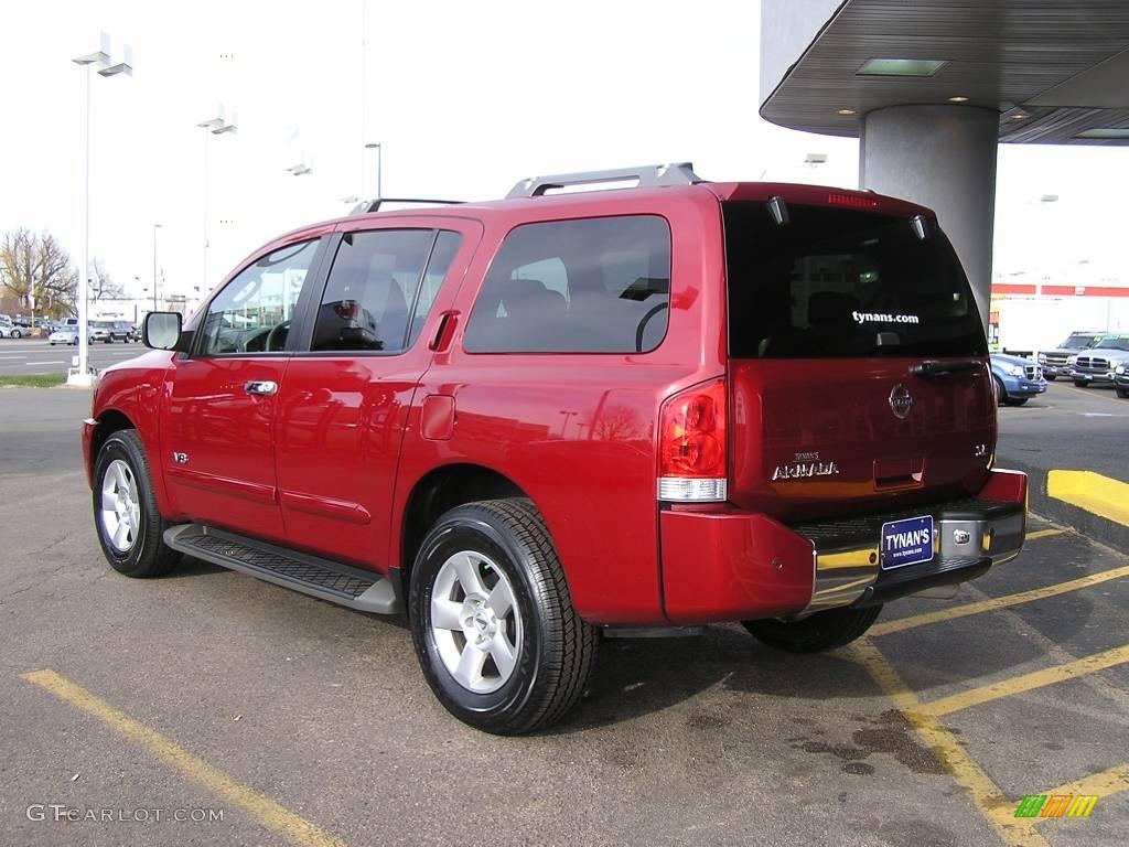 2007 Armada SE 4x4 - Red Brawn / Sand photo #4