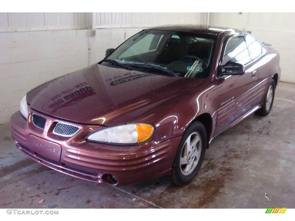 2000 Grand Am SE Coupe - Redfire Metallic / Dark Taupe photo #5