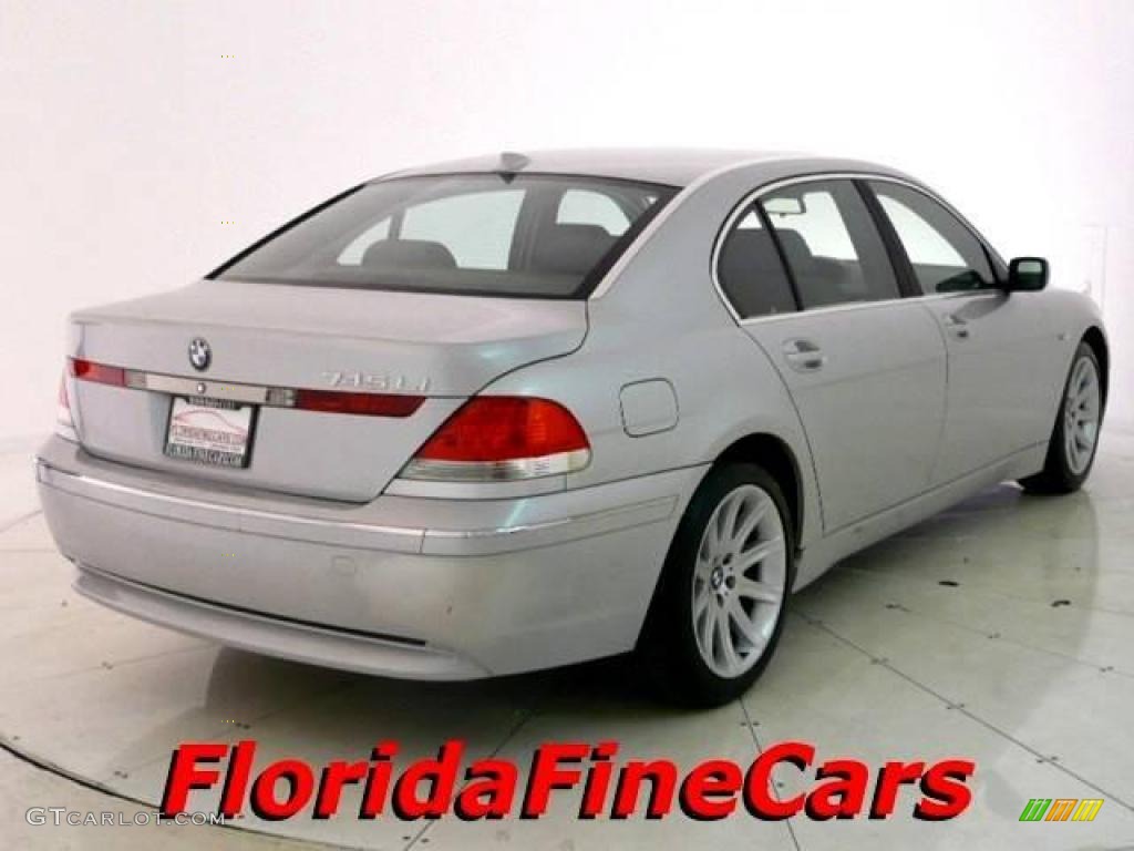 2003 7 Series 745Li Sedan - Titanium Silver Metallic / Basalt Grey/Flannel Grey photo #2