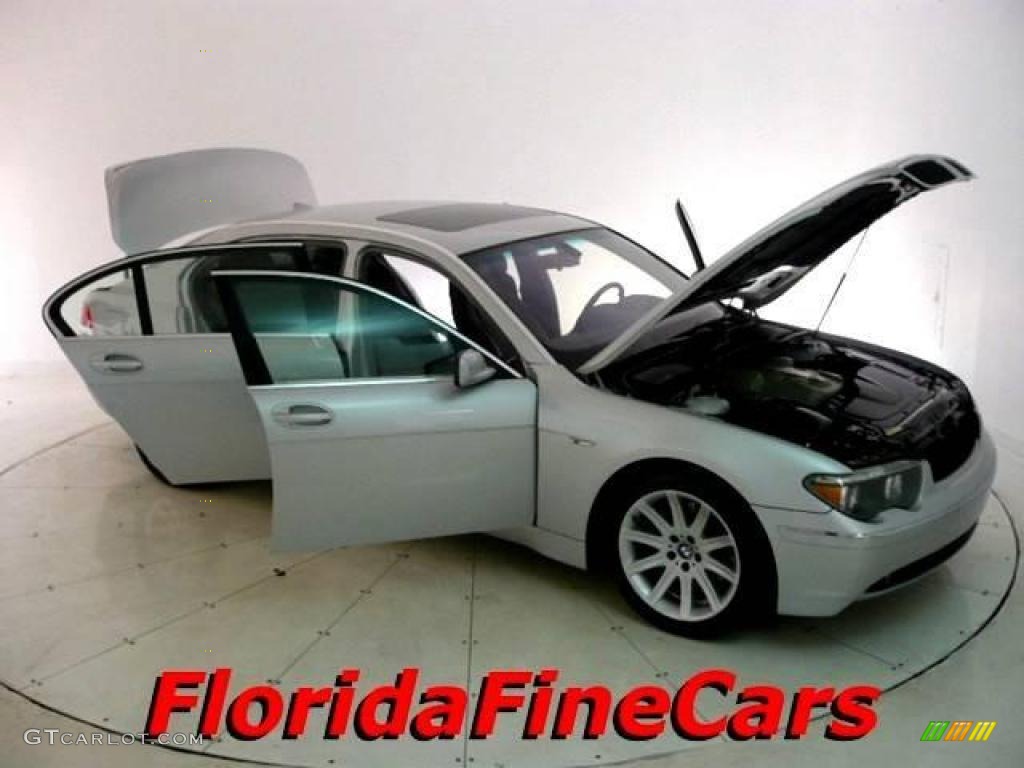 2003 7 Series 745Li Sedan - Titanium Silver Metallic / Basalt Grey/Flannel Grey photo #7