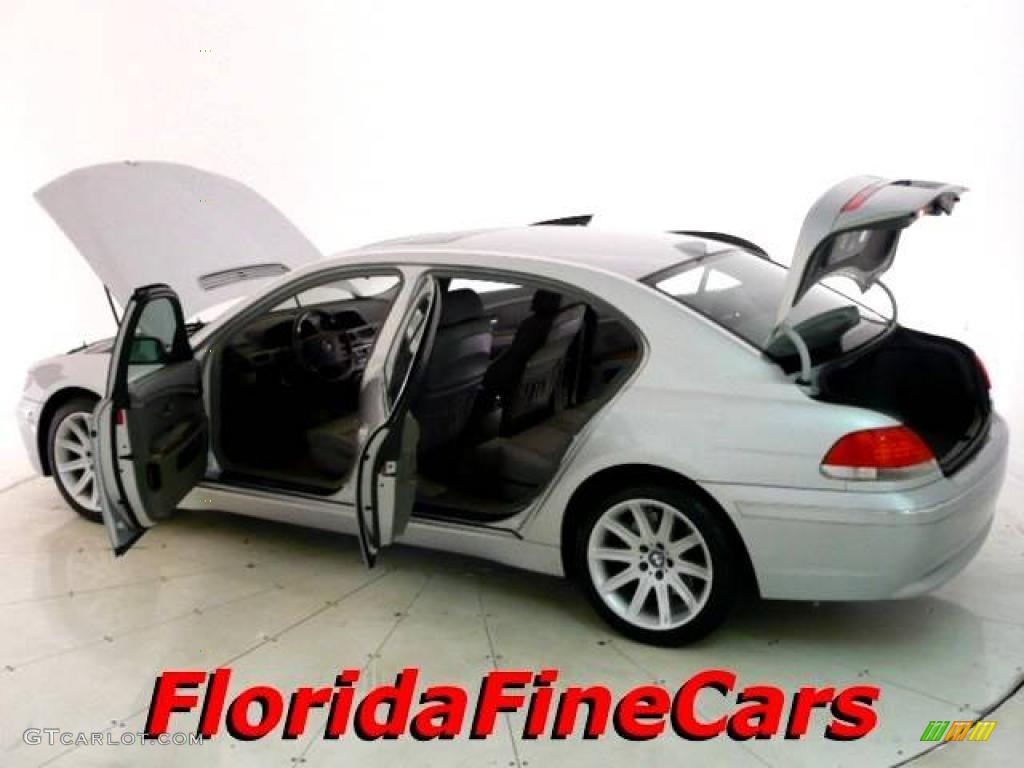 2003 7 Series 745Li Sedan - Titanium Silver Metallic / Basalt Grey/Flannel Grey photo #8