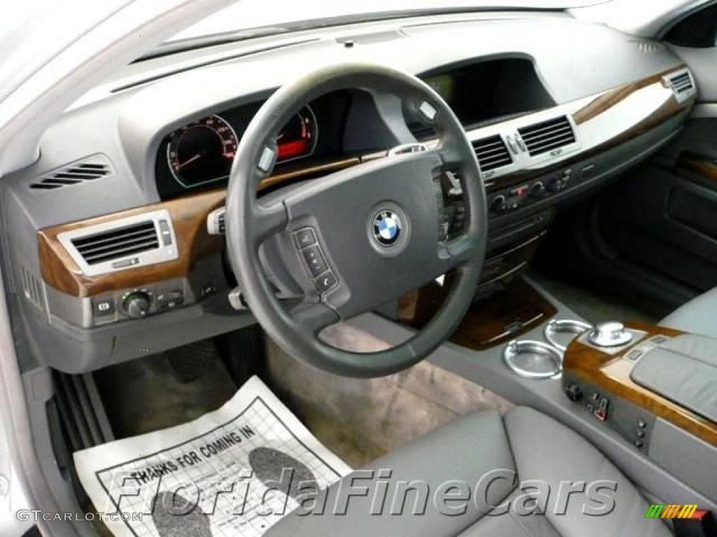 2003 7 Series 745Li Sedan - Titanium Silver Metallic / Basalt Grey/Flannel Grey photo #12