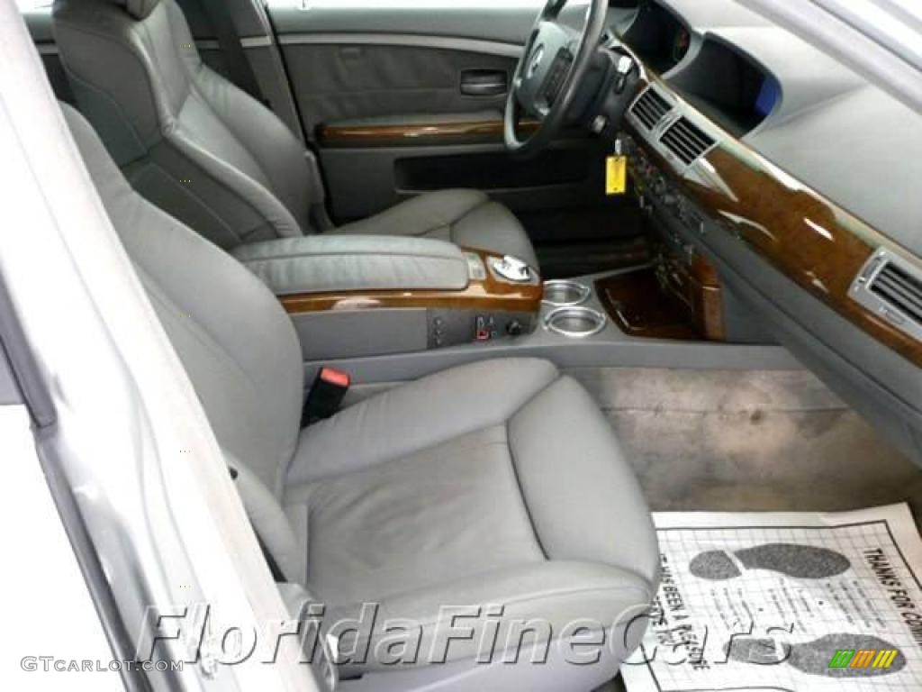 2003 7 Series 745Li Sedan - Titanium Silver Metallic / Basalt Grey/Flannel Grey photo #13