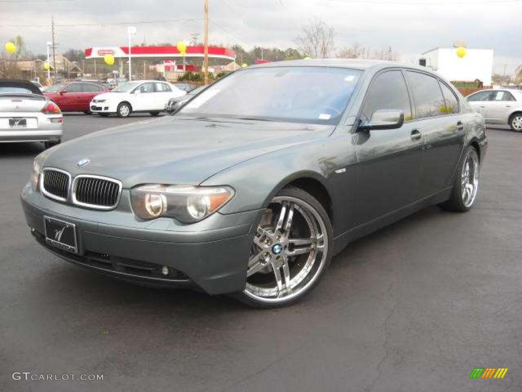 2003 7 Series 745Li Sedan - Slate Green Metallic / Black/Black photo #1