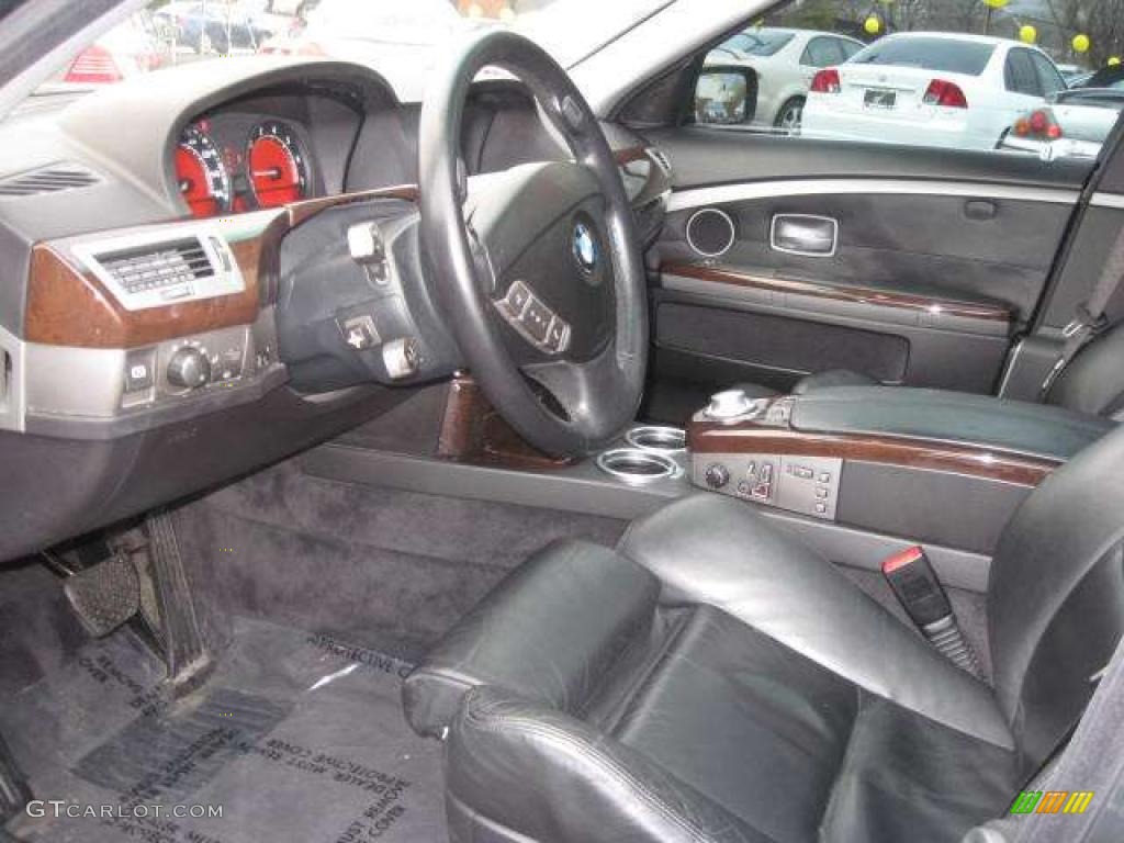 2003 7 Series 745Li Sedan - Slate Green Metallic / Black/Black photo #9