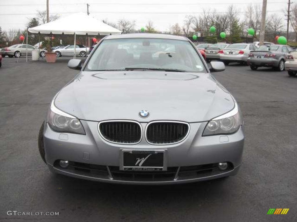 2004 5 Series 530i Sedan - Silver Grey Metallic / Grey photo #12