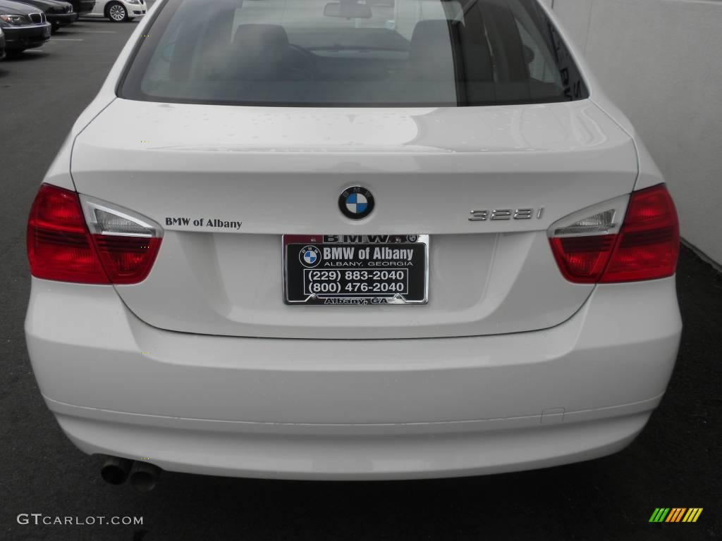 2007 3 Series 328i Sedan - Alpine White / Black photo #4