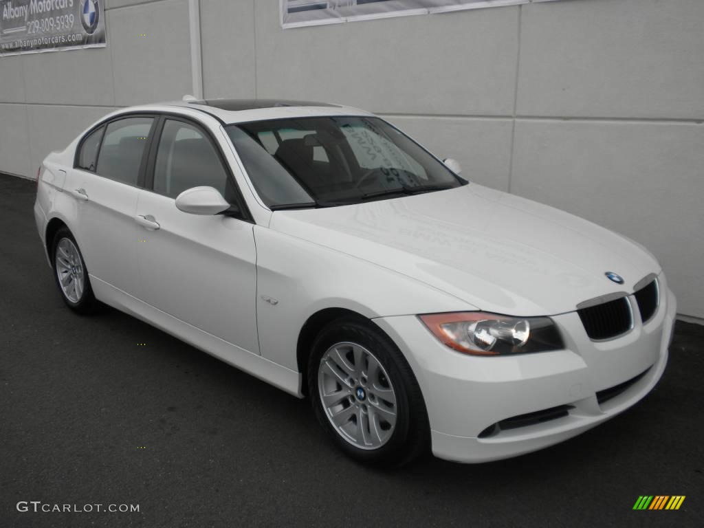 2007 3 Series 328i Sedan - Alpine White / Black photo #23