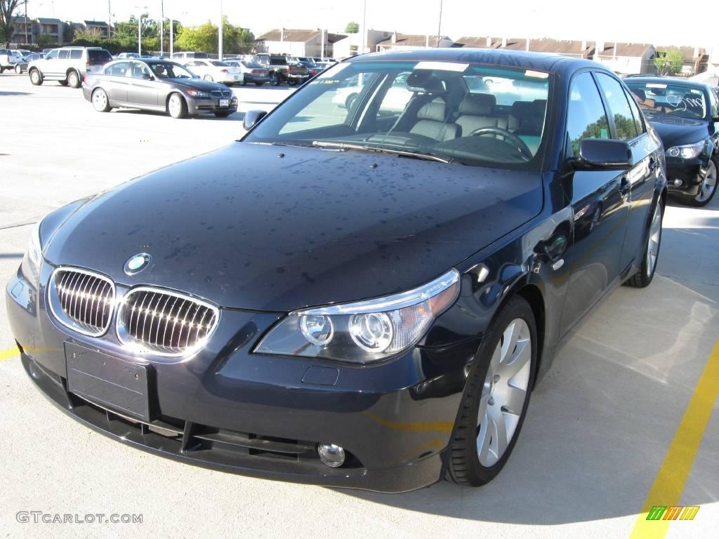 2007 5 Series 530i Sedan - Monaco Blue Metallic / Black photo #1