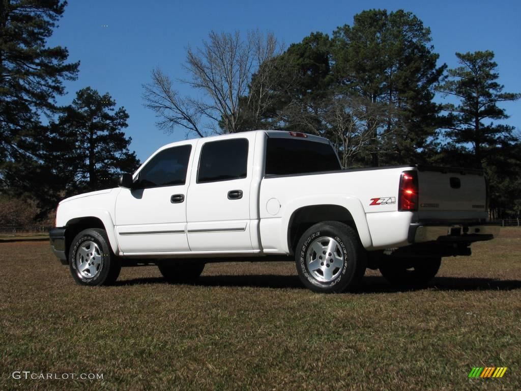 2005 Silverado 1500 Z71 Crew Cab 4x4 - Summit White / Dark Charcoal photo #10