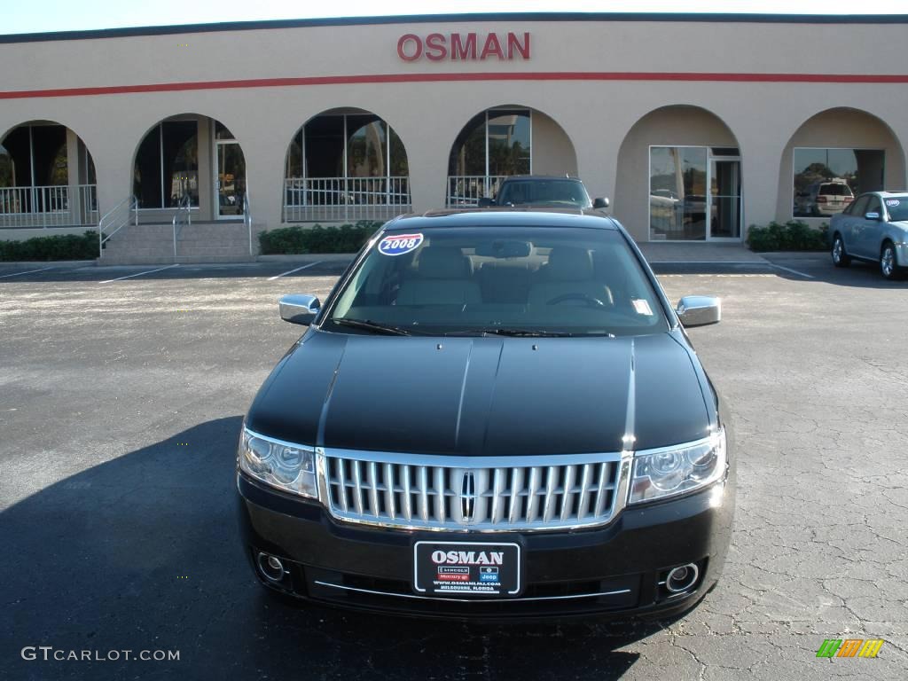 2008 MKZ Sedan - Black / Sand photo #2