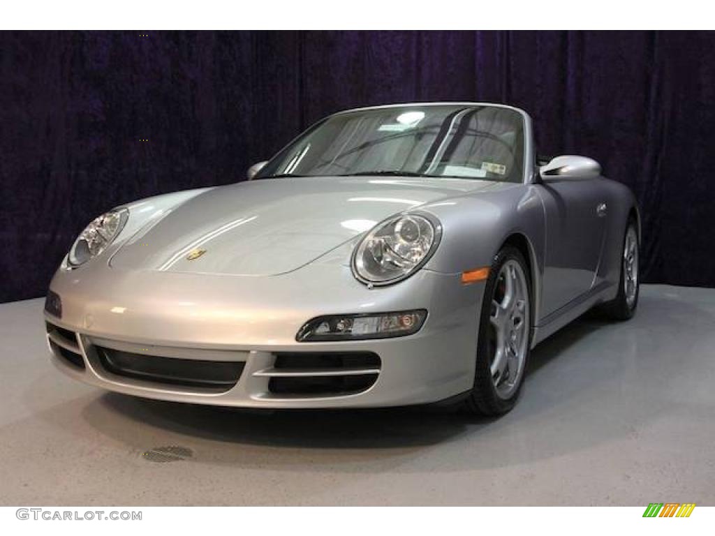 2007 911 Carrera S Cabriolet - Arctic Silver Metallic / Black photo #28