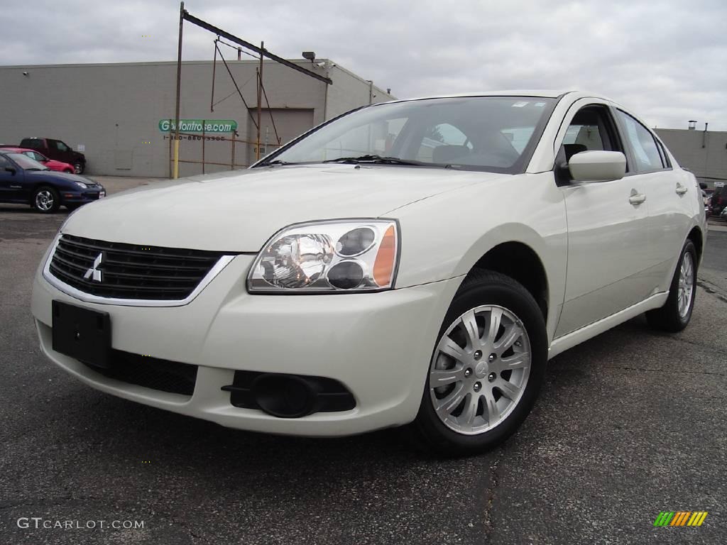 2009 Galant ES - Dover White Pearl / Black photo #1