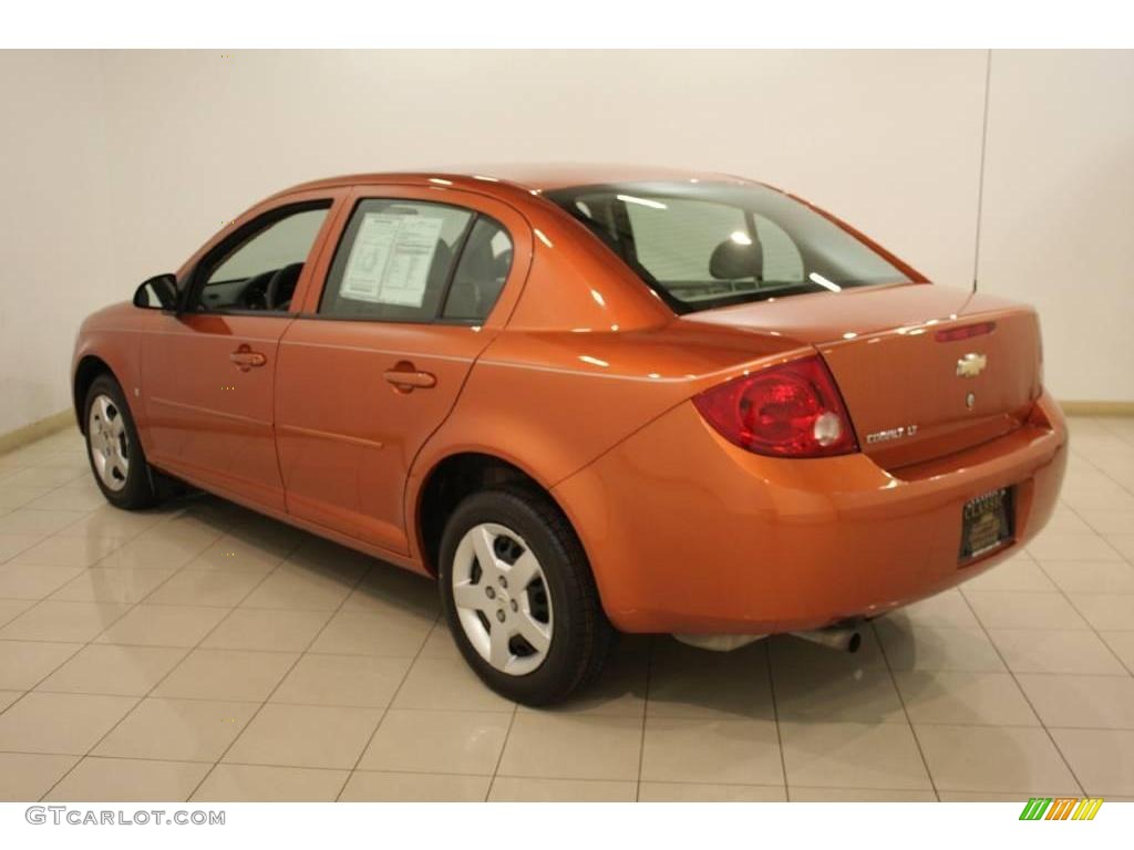 2007 Cobalt LT Sedan - Sunburst Orange Metallic / Gray photo #5