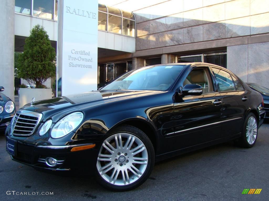 2008 E 350 4Matic Sedan - Black / Cashmere photo #1