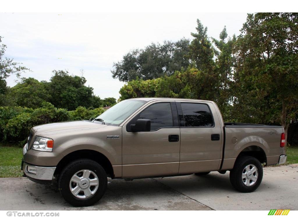 2004 F150 XLT SuperCrew 4x4 - Arizona Beige Metallic / Tan photo #3