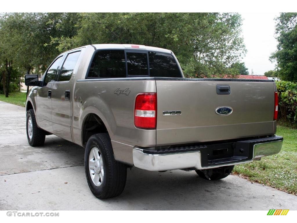 2004 F150 XLT SuperCrew 4x4 - Arizona Beige Metallic / Tan photo #9