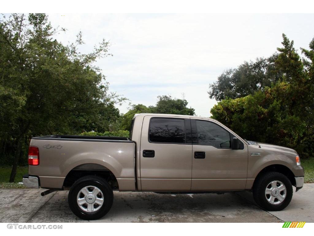 2004 F150 XLT SuperCrew 4x4 - Arizona Beige Metallic / Tan photo #15