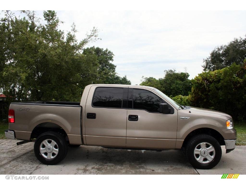 2004 F150 XLT SuperCrew 4x4 - Arizona Beige Metallic / Tan photo #16