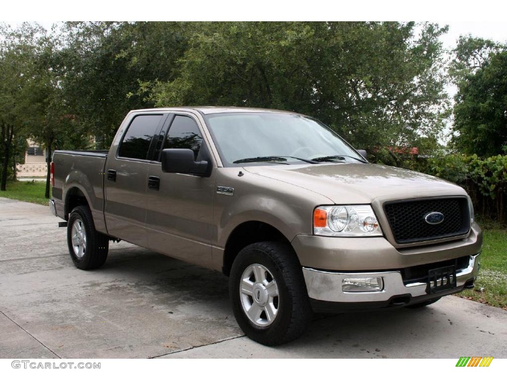 2004 F150 XLT SuperCrew 4x4 - Arizona Beige Metallic / Tan photo #19