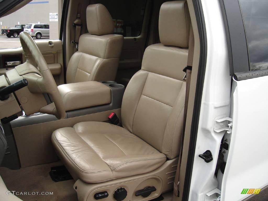 2005 F150 Lariat SuperCrew 4x4 - Oxford White / Tan photo #18