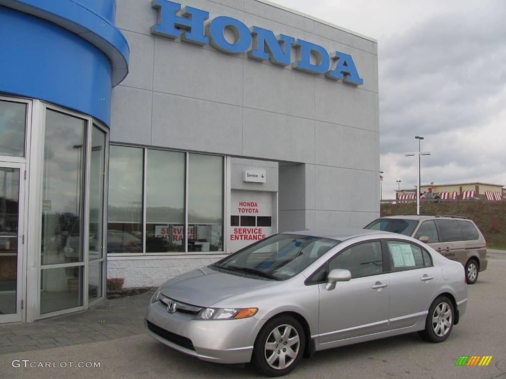 2006 Civic LX Sedan - Alabaster Silver Metallic / Gray photo #1