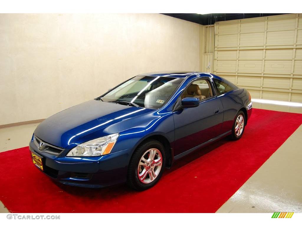 2006 Accord EX Coupe - Sapphire Blue Pearl / Ivory photo #3