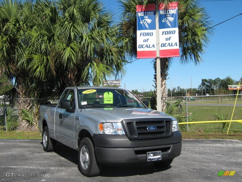 2008 F150 XL Regular Cab - Silver Metallic / Medium/Dark Flint photo #1