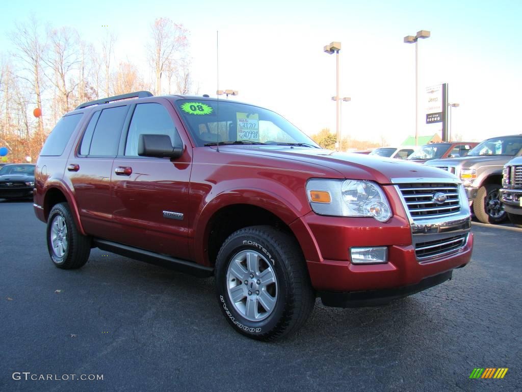 2008 Explorer XLT - Redfire Metallic / Camel photo #1