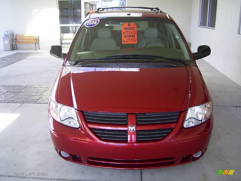 2006 Grand Caravan SXT - Inferno Red Crystal Pearl / Dark Khaki/Light Graystone photo #6