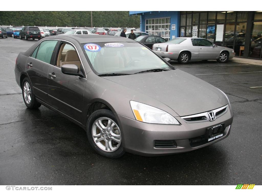 2007 Accord EX Sedan - Carbon Bronze Pearl / Ivory photo #3