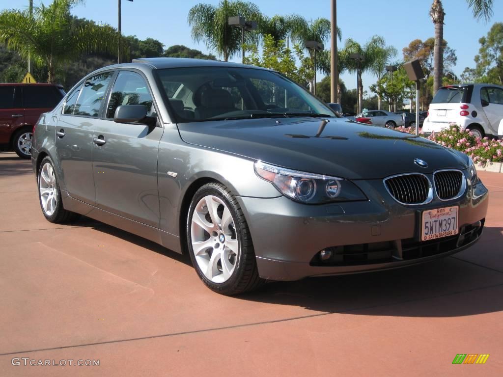 2007 5 Series 550i Sedan - Titanium Grey Metallic / Gray Dakota Leather photo #1