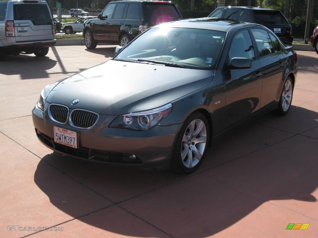 2007 5 Series 550i Sedan - Titanium Grey Metallic / Gray Dakota Leather photo #3