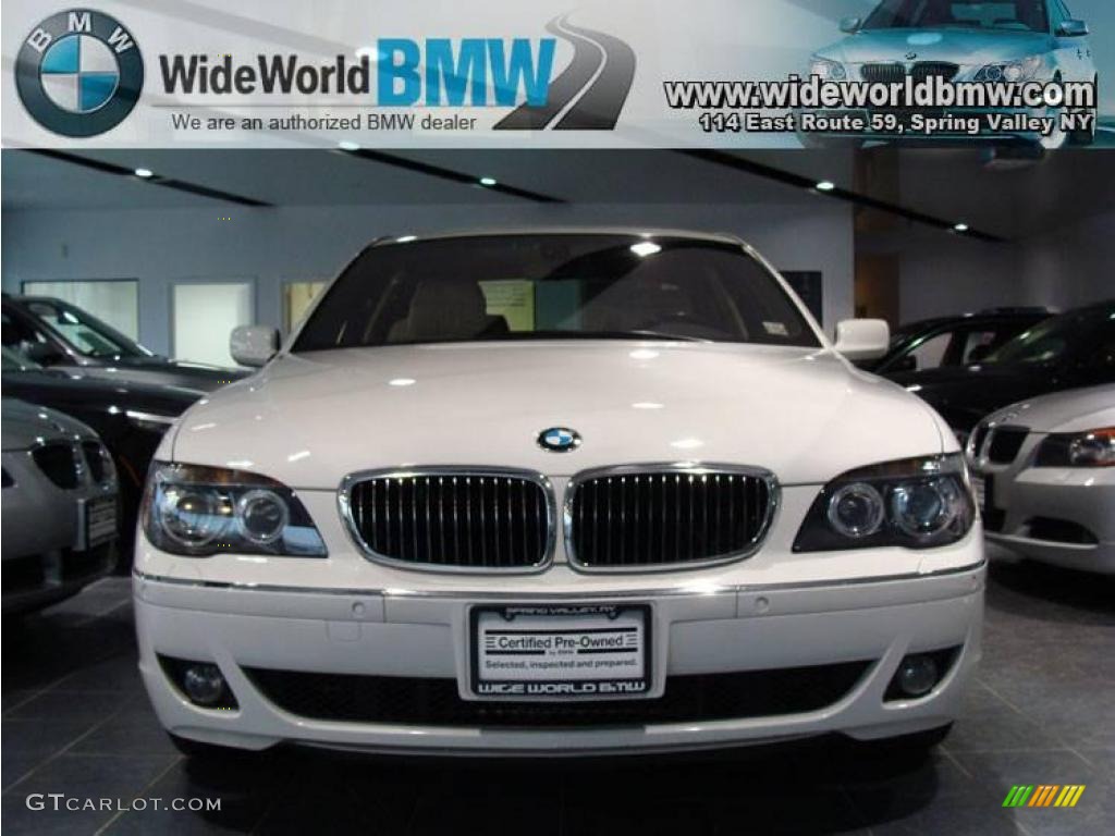 2007 7 Series 750i Sedan - Alpine White / Beige photo #2