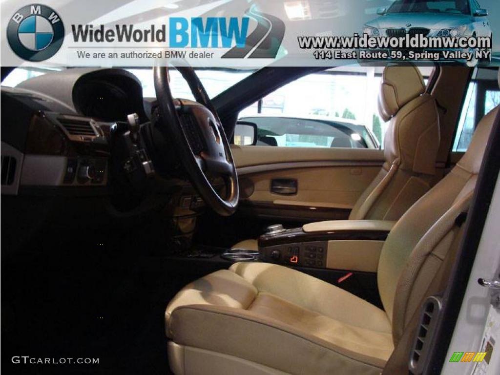 2007 7 Series 750i Sedan - Alpine White / Beige photo #7