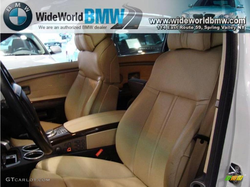 2007 7 Series 750i Sedan - Alpine White / Beige photo #9