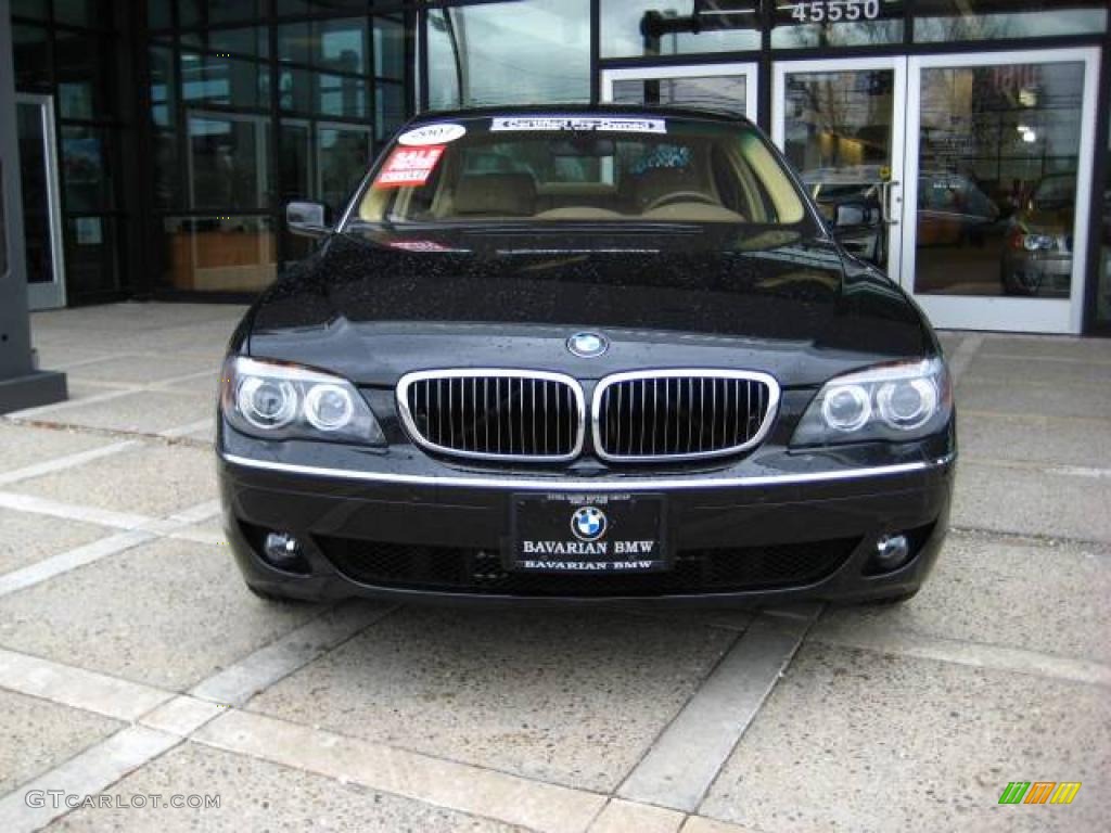 2007 7 Series 750Li Sedan - Black Sapphire Metallic / Beige photo #3