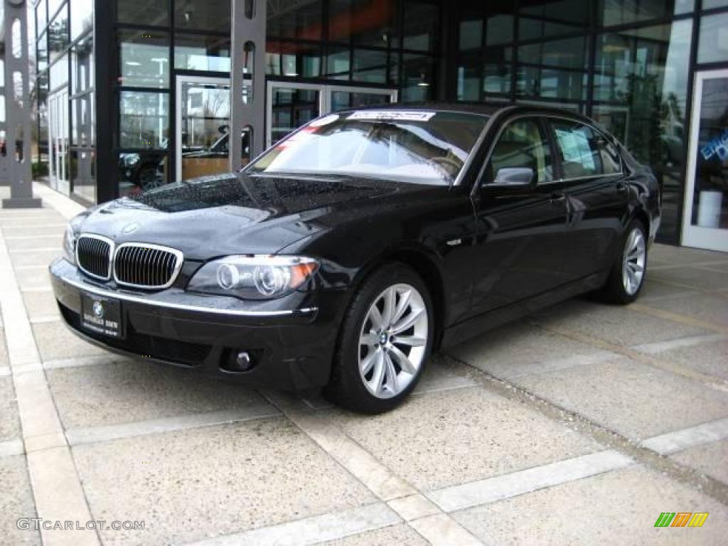 2007 7 Series 750Li Sedan - Black Sapphire Metallic / Beige photo #4