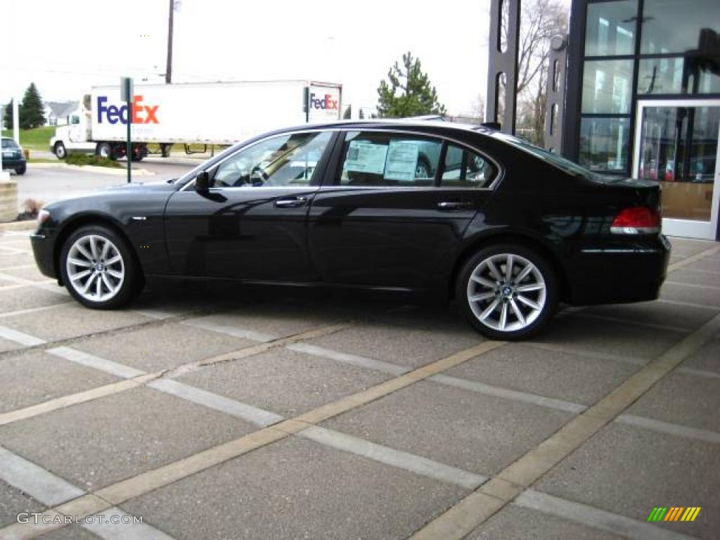 2007 7 Series 750Li Sedan - Black Sapphire Metallic / Beige photo #5
