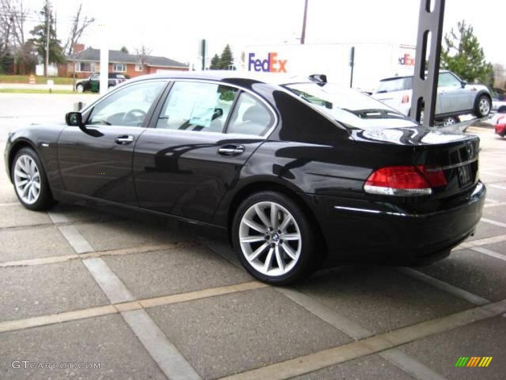 2007 7 Series 750Li Sedan - Black Sapphire Metallic / Beige photo #6
