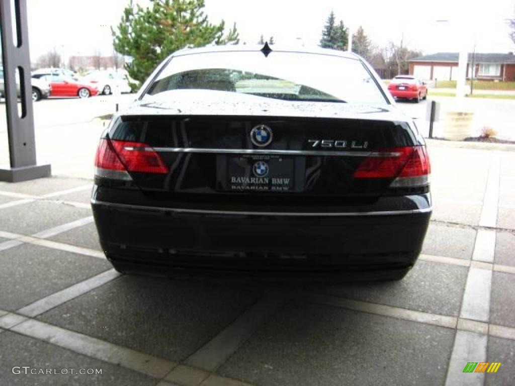 2007 7 Series 750Li Sedan - Black Sapphire Metallic / Beige photo #7