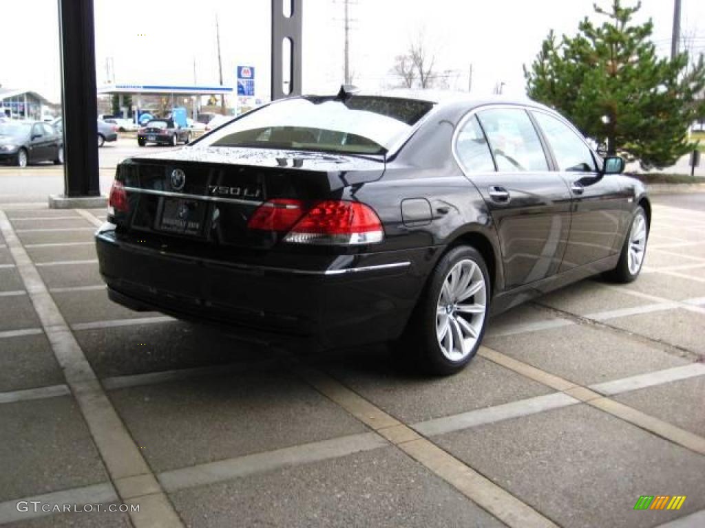 2007 7 Series 750Li Sedan - Black Sapphire Metallic / Beige photo #8