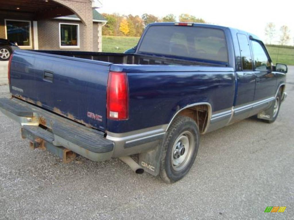 1998 Sierra 2500 SLE Extended Cab - Indigo Blue Metallic / Navy photo #3