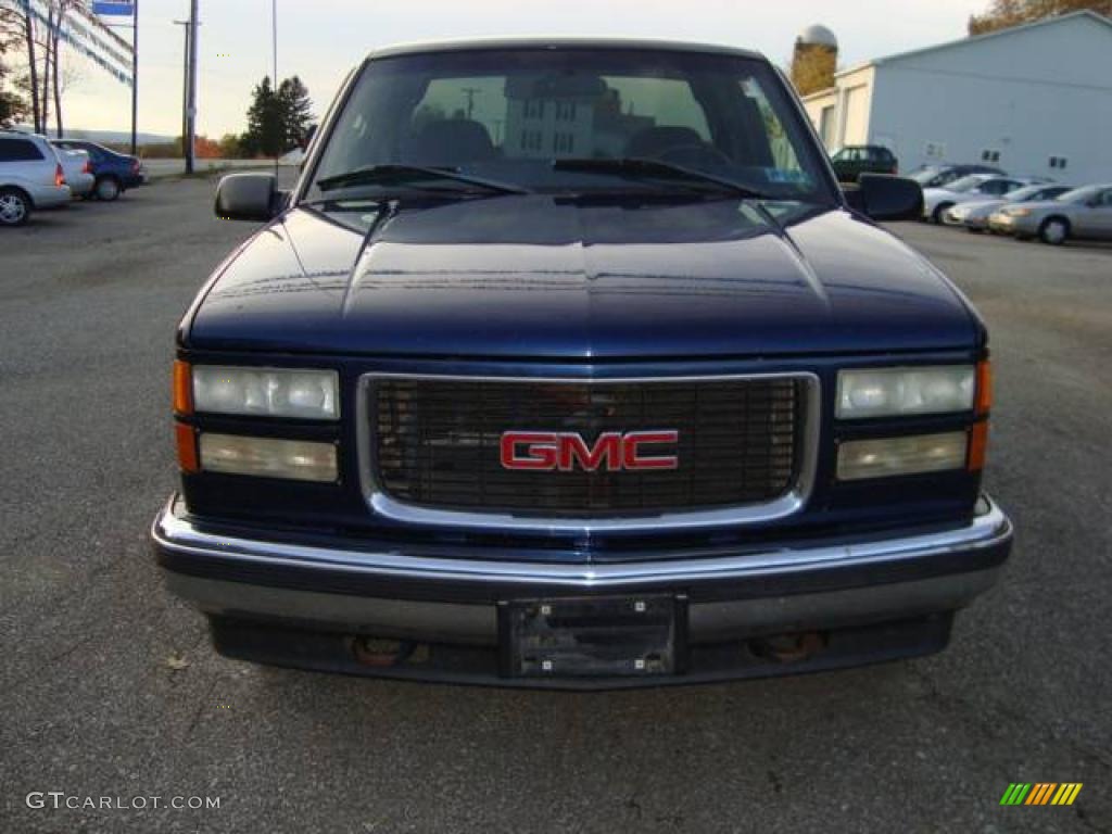 1998 Sierra 2500 SLE Extended Cab - Indigo Blue Metallic / Navy photo #4