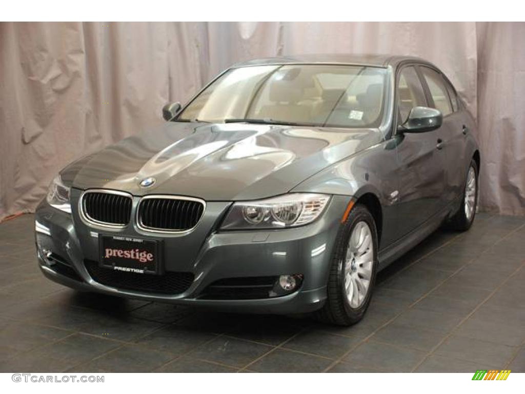 2009 3 Series 328xi Sedan - Tasman Green Metallic / Beige photo #1